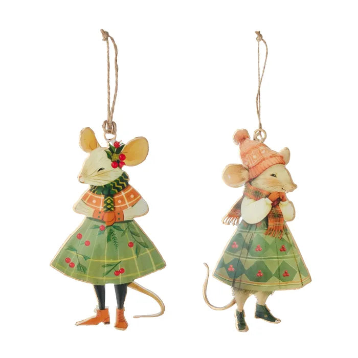 Nosta Mice Metal Ornaments