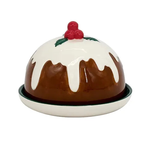Christmas Pudding Butter Dish