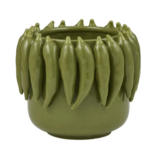 Jalapeño Ceramic Pot - Pick Up ONLY