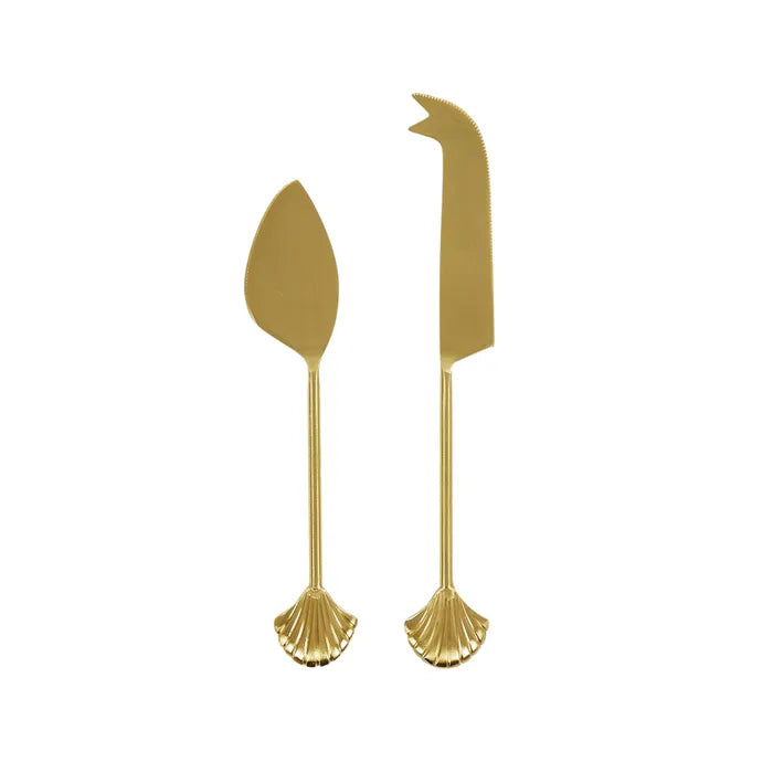 Clam set of 2 Cheese Knives