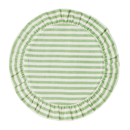 Green Stripe Round Placemat