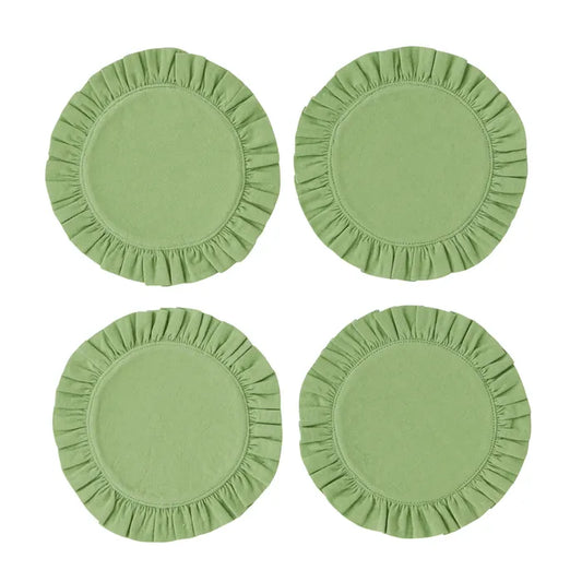 Green Cotton Coaster Set of 4