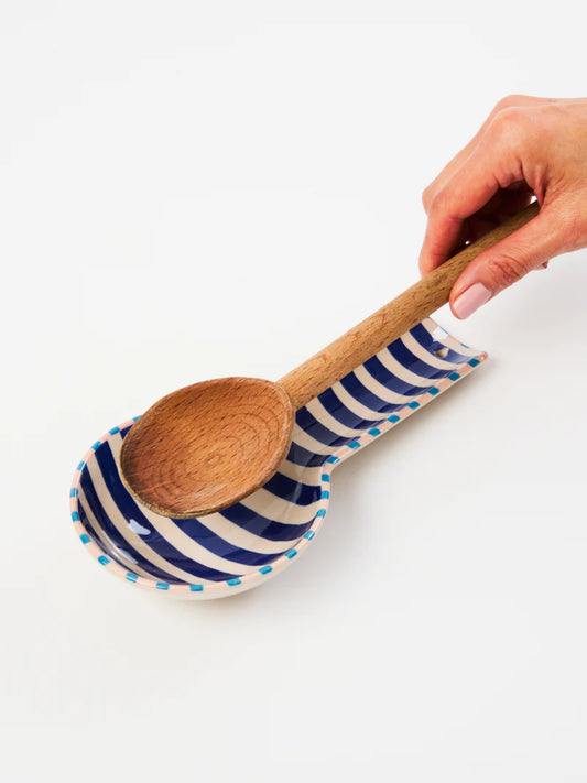 BLOOMIE BLUE STRIPE SPOON REST