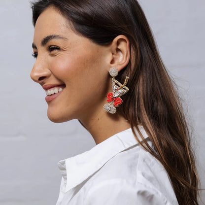 Festive Cocktail Beaded Earrings