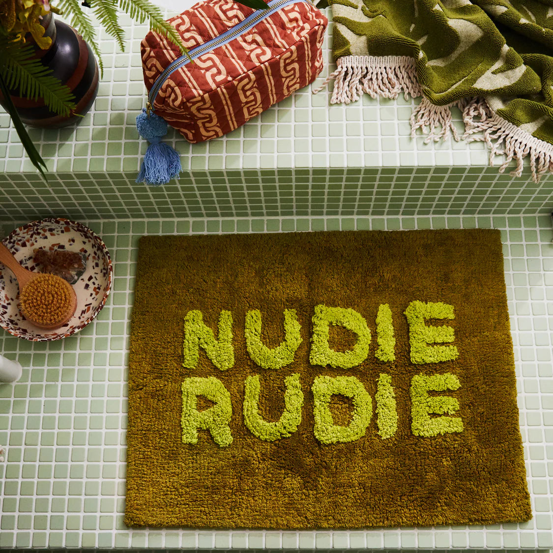 Tula Nudie Bath Mat Mini - Artichoke