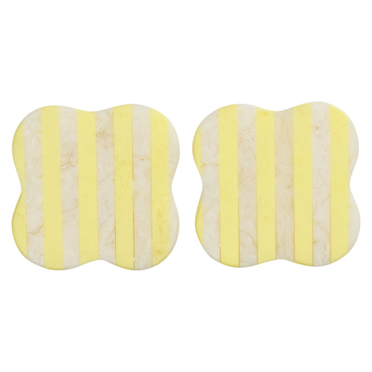 Noellyn Resin Coasters - Set of 2 - Aspen Gold
